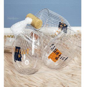 NWT WINE-OH CLEMSON COLLEGIATE SHATTER PROOF STEMLESS WINE GLASS - SET OF 4